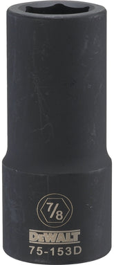 DeWALT DWMT75153OSP Impact Socket, 7/8 in Socket, 3/4 in Drive, 6-Point, CR-440 Steel, Black Oxide